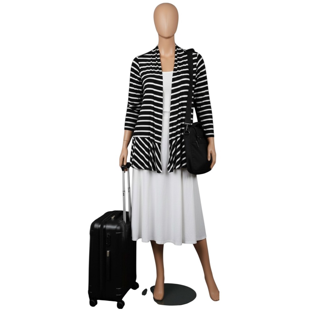Catherines Sunday Women's 3X Open Front Lightweight Knit Blazer Cardigan Travel
